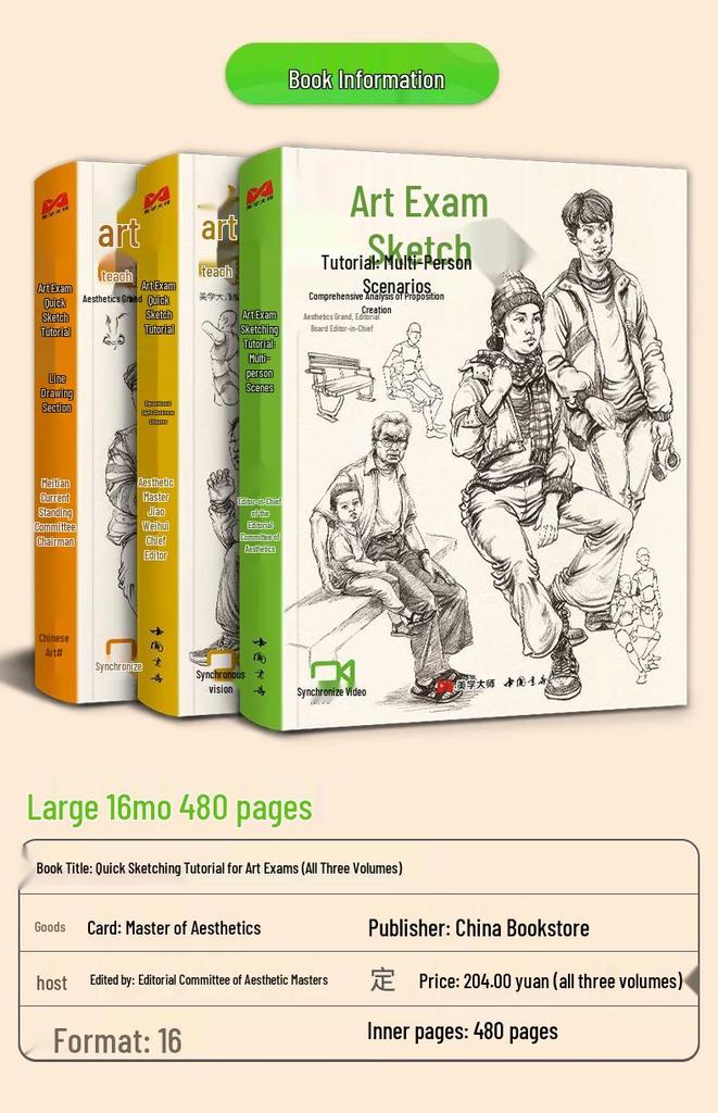 Video Sync: 3 Figurative Sketching Tutorials & Practice Books for Art Exams - Line Drawing & Human Anatomy