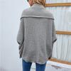Drizzle 2023 Women's Batwing Sleeve Knitted Cardigan Sweater Solid Color, European & American Style.