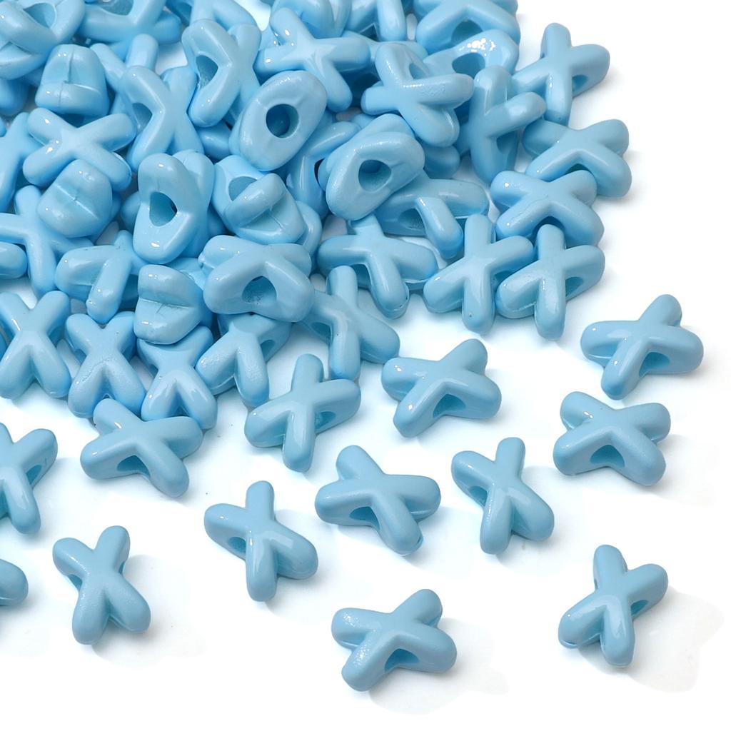 Fork Shaped Spacer Beads Enamel Painted Acrylic Charms for DIY Jewelry 5 or 20 Pcs Option