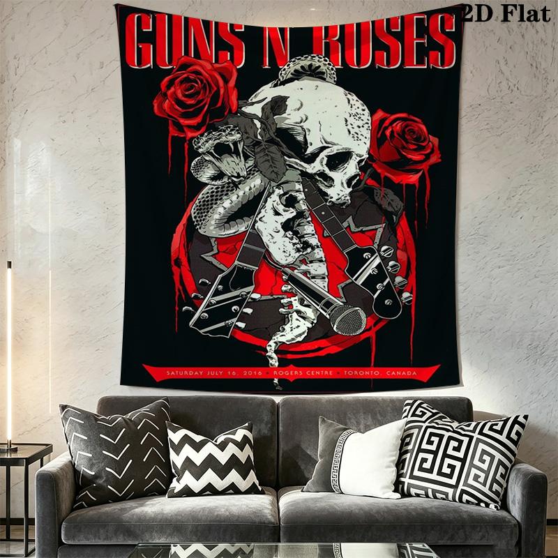 Guns N' Roses Pattern Home Decor Tapestry, Wall Hanging, Decorative RV Wall Cloth.NGT0928585