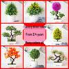 Mini Potted Grass Bonsai: Cherry Snowball Home Decor Ornament