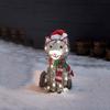 Christmas Light Up Animals Figurine Wearing Xmas Hat Bright Lights Animal Ornament Acrylic for Home Garden Front Pathway Walkway