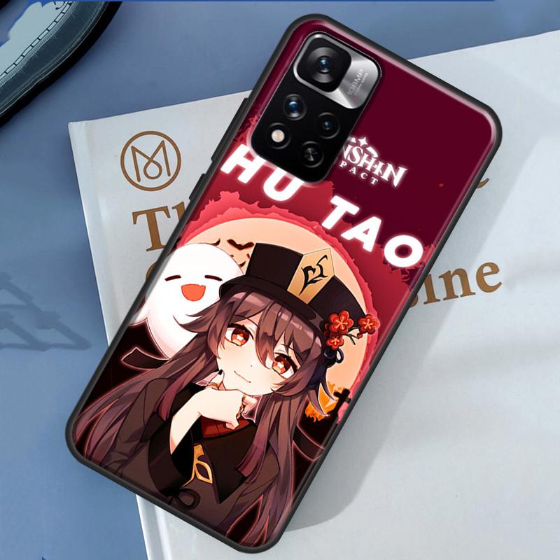 Hu Tao Genshin Impact Cartoon Case For Xiaomi Redmi Note 14 13 Pro 12 11 9 10 9S 10S 11S 12S Redmi 13C 10C 12C 14C Cover