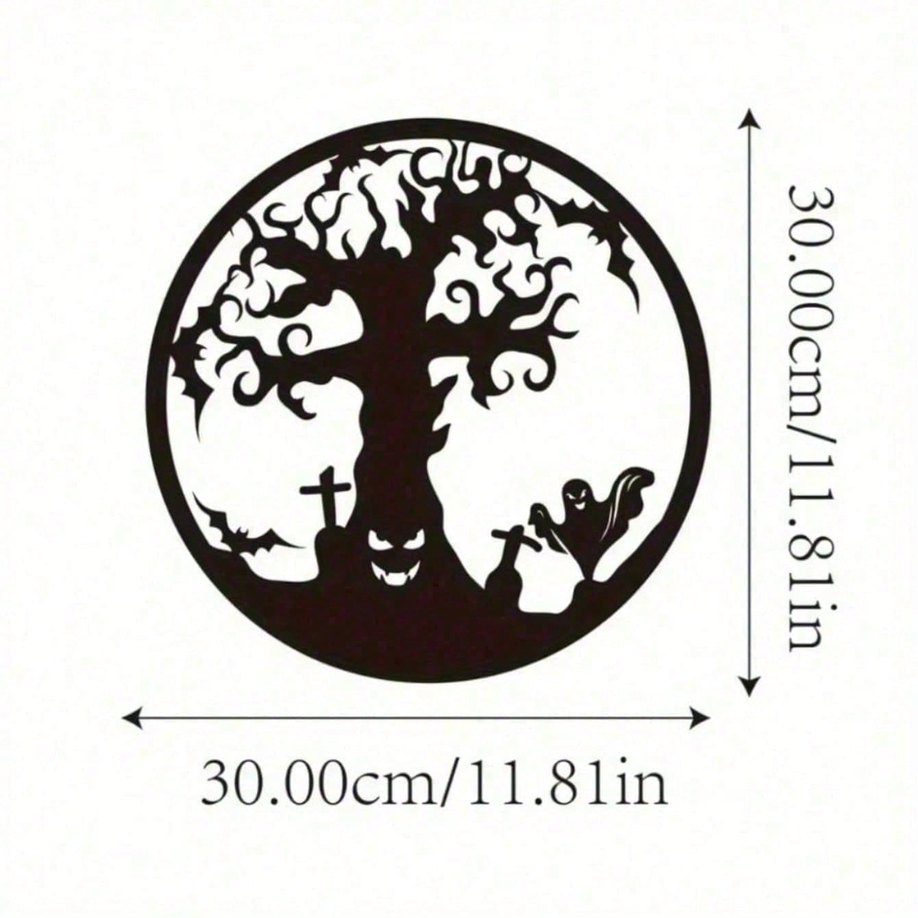 Black Wrought Iron Tree of Life Wall Art Sculpture Gothic Metal Wall Hanging Indoor Outdoor Halloween Decor Vintage Home Decor разноцветный