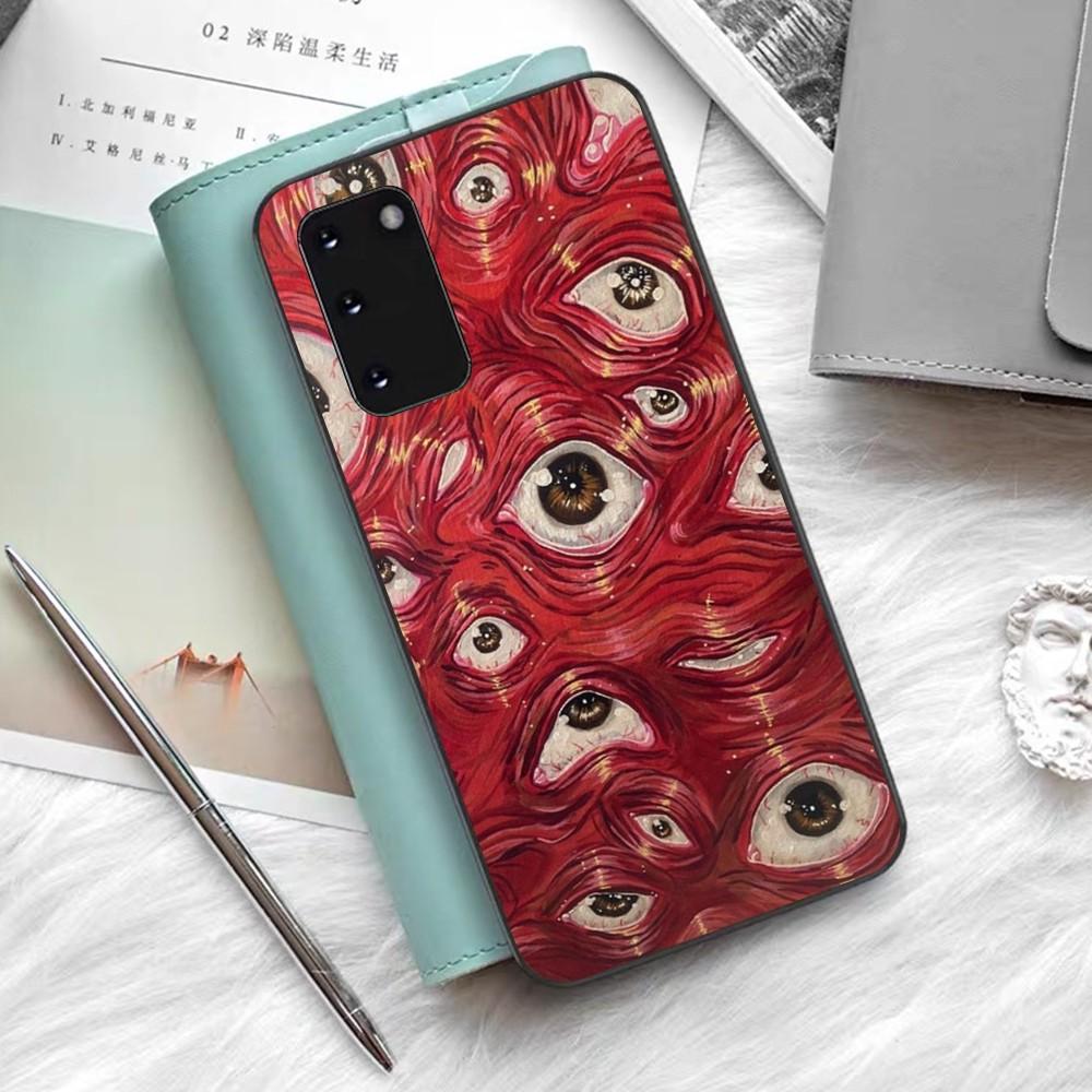 

Жуткий Страшный Чехол для Телефона с Рисунком Красного Глаза Для Samsung S 9 10 20 21 22 23 30 23 24 Plus Lite Ultra FE S10lite Fundas Samsung S23 Plus 5G
