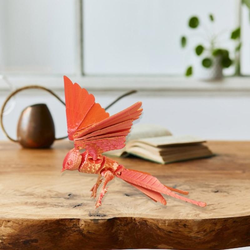 3D Printed Swallow Flexible Joint Articulated Fidgety Toy Swallow Figurines Exquisite Pet Toy Desktop Pet Ornament Gift