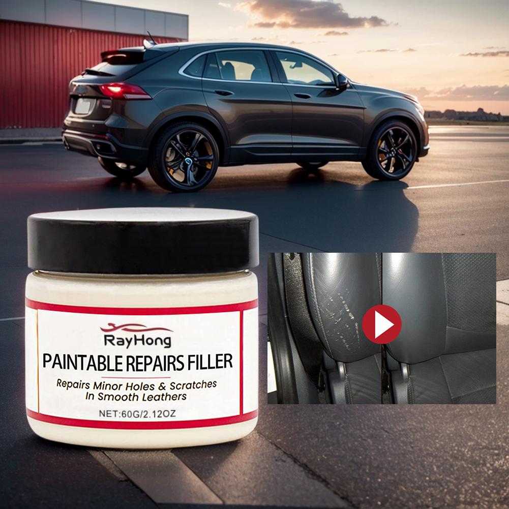 

60ml Compound Leather Restoration Cream Car Leather Conditioner Cleaner Auto Leather Repair Cream Tears Crack Burns Holes Filler China Mainland