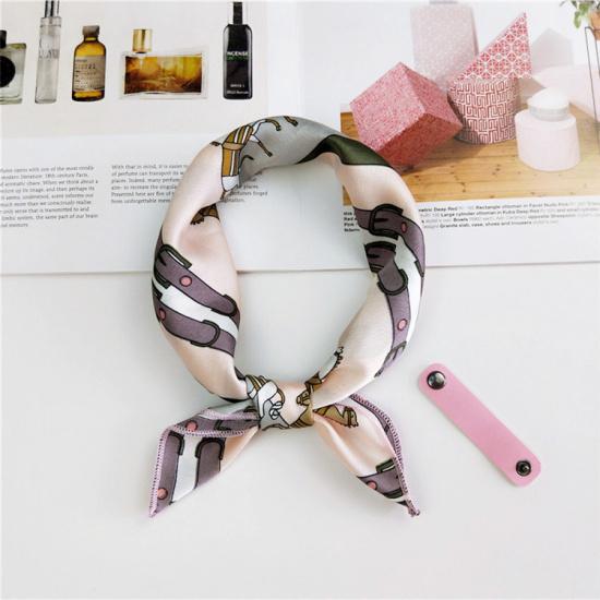 Cotton And Linen Small Square Scarf Silk Scarf Women'S Spring And Autumn New Style Artistic And Versatile Fashionable Temperament Headband Scarf