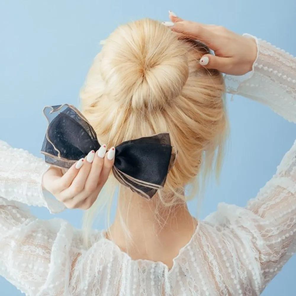 Ribbon Set Handmade Wire Updo Bun Hairpin (21H225) Pink