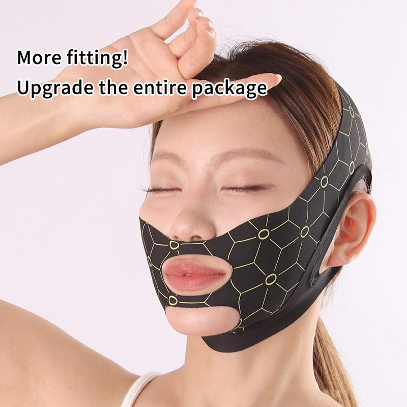 Elastic V Shaped Mask Strap Double Press Face Sculpting Mask Double-Chin Reducer Face Slimming Bandage Jawline Face Lift Devices