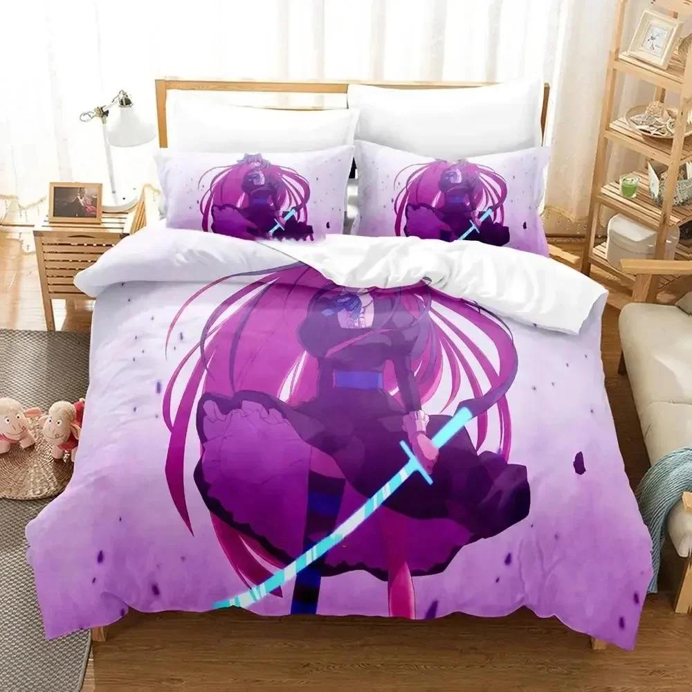 3D Anime Panty Stocking Garterbelt Bedding Set Duvet Cover Bed Set Quilt Cover Pillowcase Comforter King Queen Size Boys Adult
