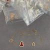 18K Rose Gold Red Agate & Mother-of-Pearl Gourd Necklace with Clavicle Chain