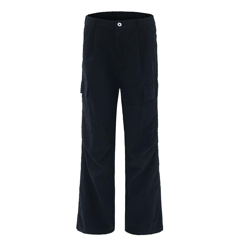 

Pleated Work Casual Pants for Men and Women, Three-dimensional Pocket Wide-leg Pants Straight-leg Pants XXL