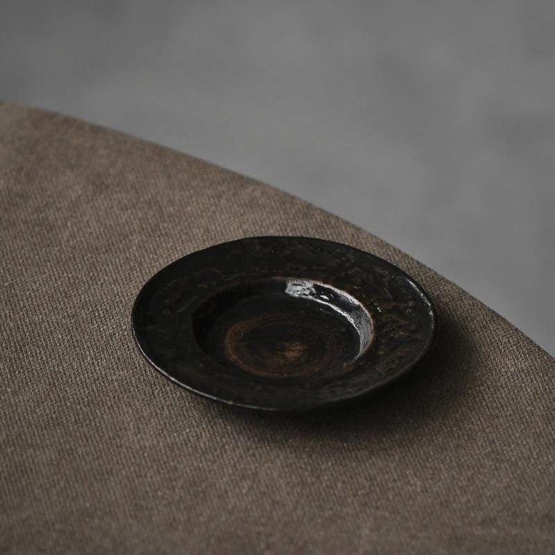 Japanese tea ceremony accessories, tea cups and saucers, ceramic handmade round kung fu tea cup holder