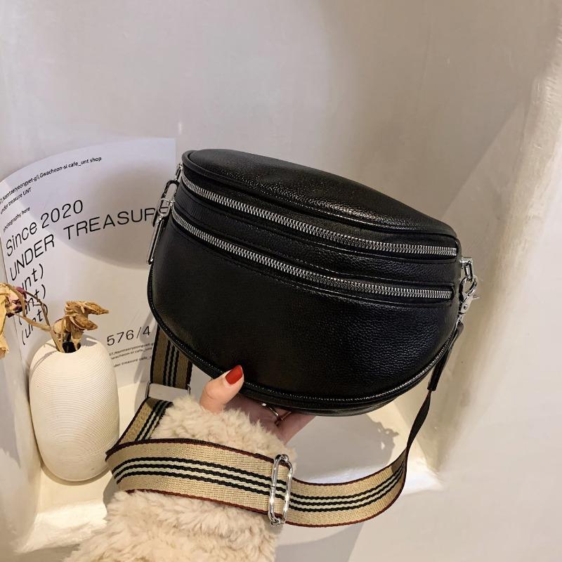 Retro breiter Schultergurt Bauchtasche modische und beliebte einzelne Schulter Damen Tasche schräge vielseitige atmosphärische Brusttasche