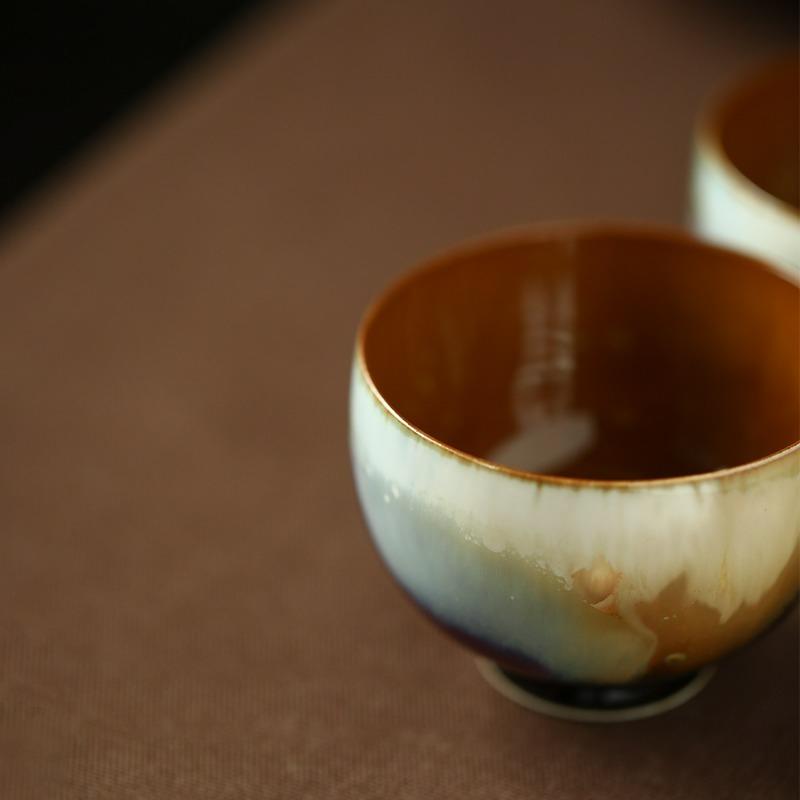 Aurora Lang Kiln Change Master Cup Jingdezhen Handmade Tea Cup Personal Ceramic Tea Set Chinese Gongfu Tea Ceremony Drinking