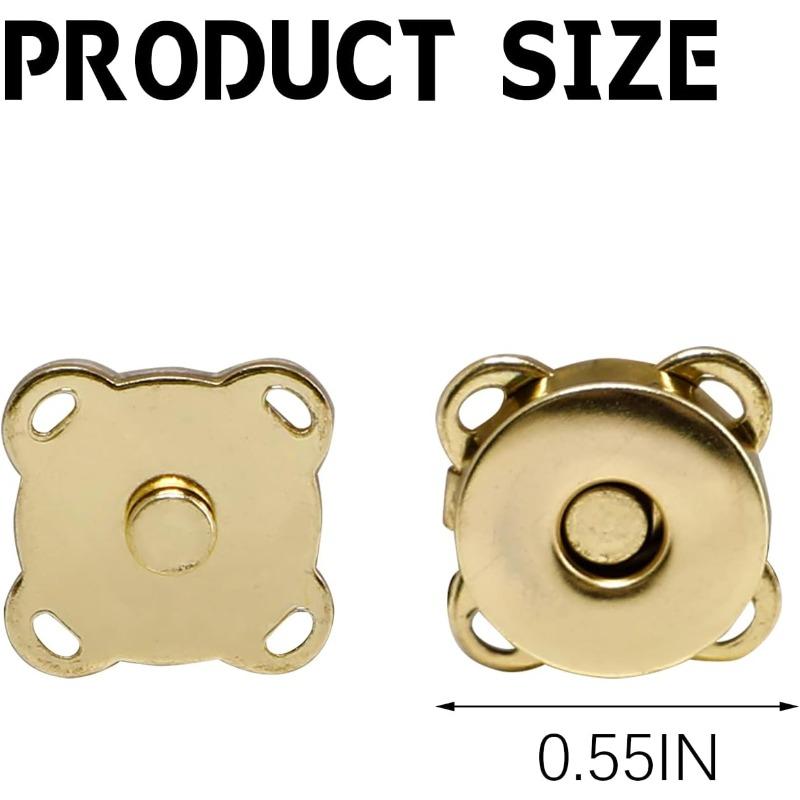 30 Sets Magnetischer Druckknopf 18mm Magnetischer Knopf für Kleidung Taschen Geldbörsen Aufnähen von Magnetischen Druckknöpfen für Stoff DIY Basteln(Silber,Gun Color,Helles Gold)