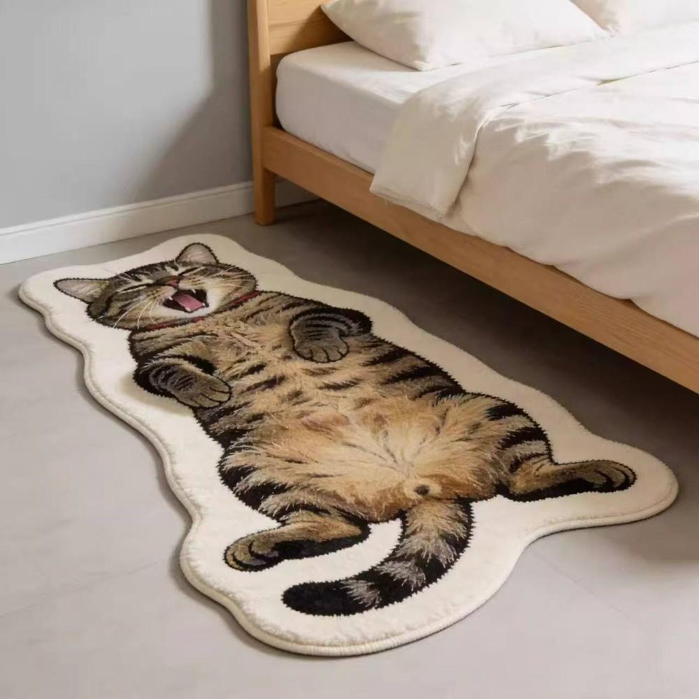 Anti-fouling Home Decor Carpet Soft Plush Dog-Shaped Floor Mat Cartoon Carpet  for Home Decoration