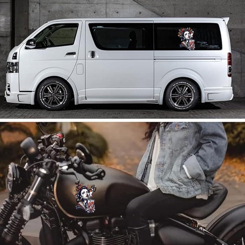 TATACLEA Japanese Geisha Car Sticker, Geisha Car Sticker, Body Scratch Sticker, Car Door Decoration