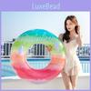 Adult Rainbow Flower Swim Ring Thick Pvc Swim Ring Gradient Color Water Ring