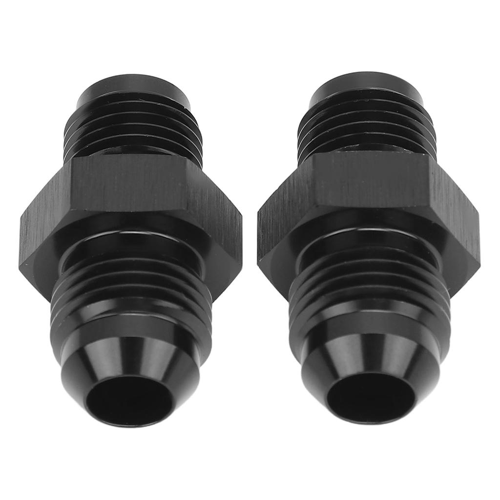1 Pair 6An To 1 2 20 Inverted Flare Adapter Metal Structure Transmission Cooler Adapter Fitting Black