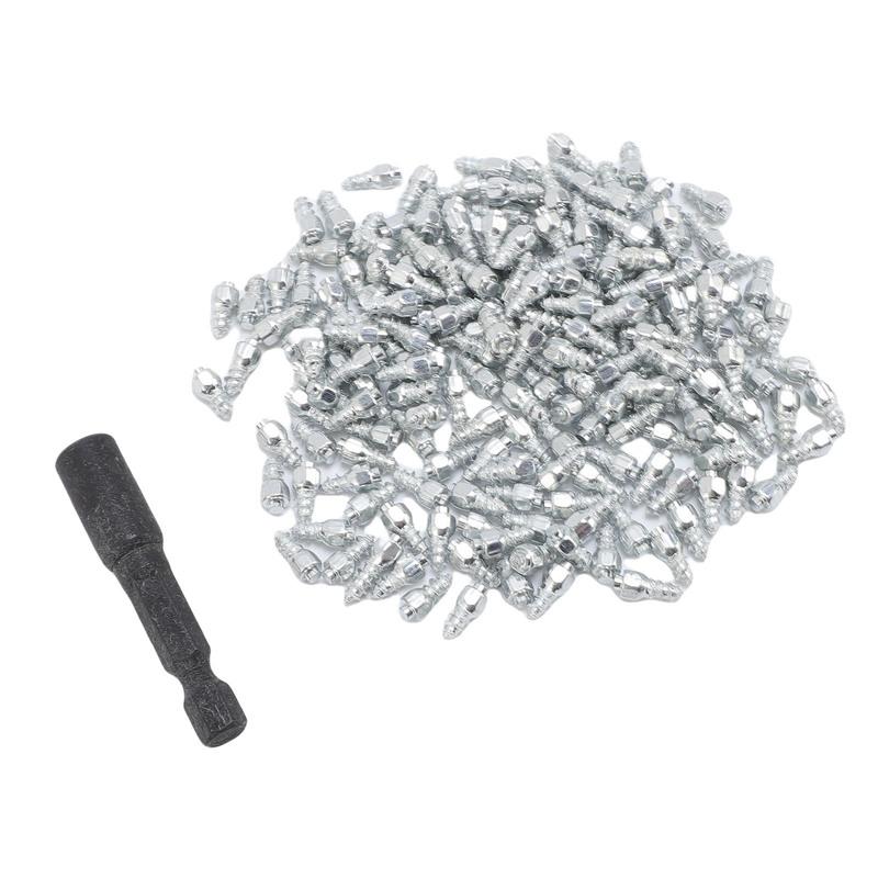 Winter Snow Tire Studs 4x9mm Easy To Install Enhanced Safety Snow Tire Spikes with Installation Tool for Mountain Bikes