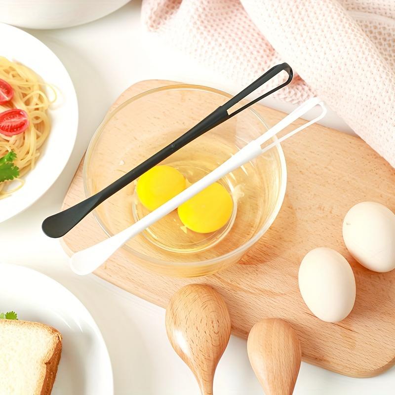 Plastic Ouble-ended Tiny Spoon Spatula Handle Manual Egg Blender Reusable Mini Whisk Spoon Hand Egg Mixer Kitchen Gadget