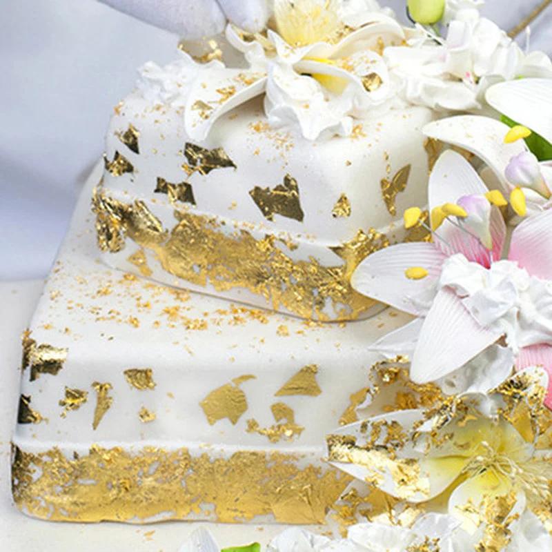 Golden Gold Foil Resin Epoxy Candle Mold Accessories Filling Gold Plated Cake Decoration Nail Jewelry Making Art Decoration