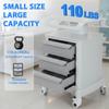 Rolling Mobile Ultrasound Trolley Cart with 3 Drawers 110LBS Load Esthetician Machine Stand for Beauty Salon Hospital Dental New