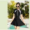 Children's Swimming Suit Girl Middle One-piece Boxer Two-piece Set Student Sports Training Swimsuit Independent Dress