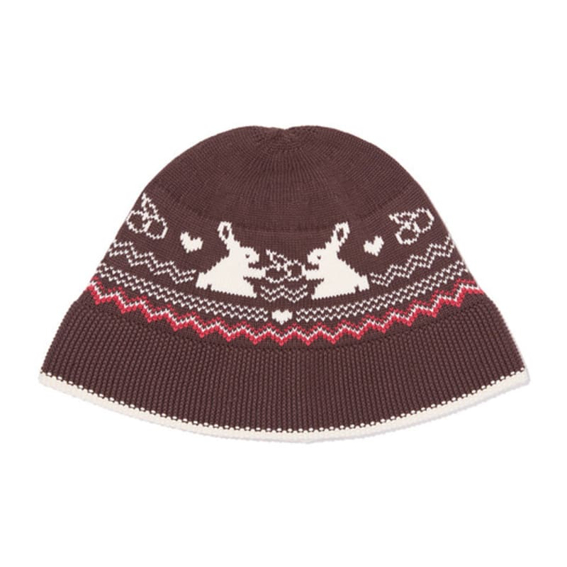 

KIRSH Вязаная панама с кроликом и вишнями [Коричневый] 00F