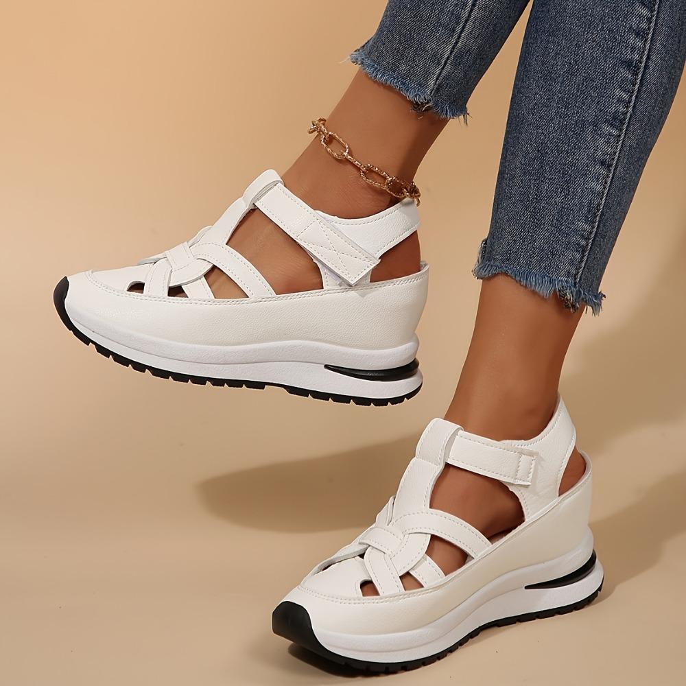 Women's Fashion Sandals, Comfortable, Solid Color, Open-toe, Artificial PU Upper/Lining/Insole, Multifunctional Beach Loafers