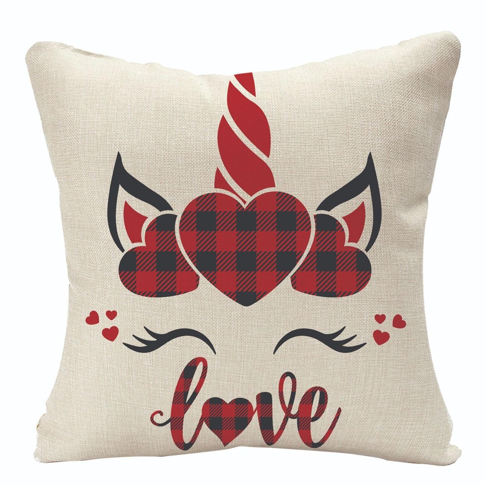 

1Pc Valentines Day Pillow-Covers 18x18 Inch For Home Decorations Valentines Day Decor One Size