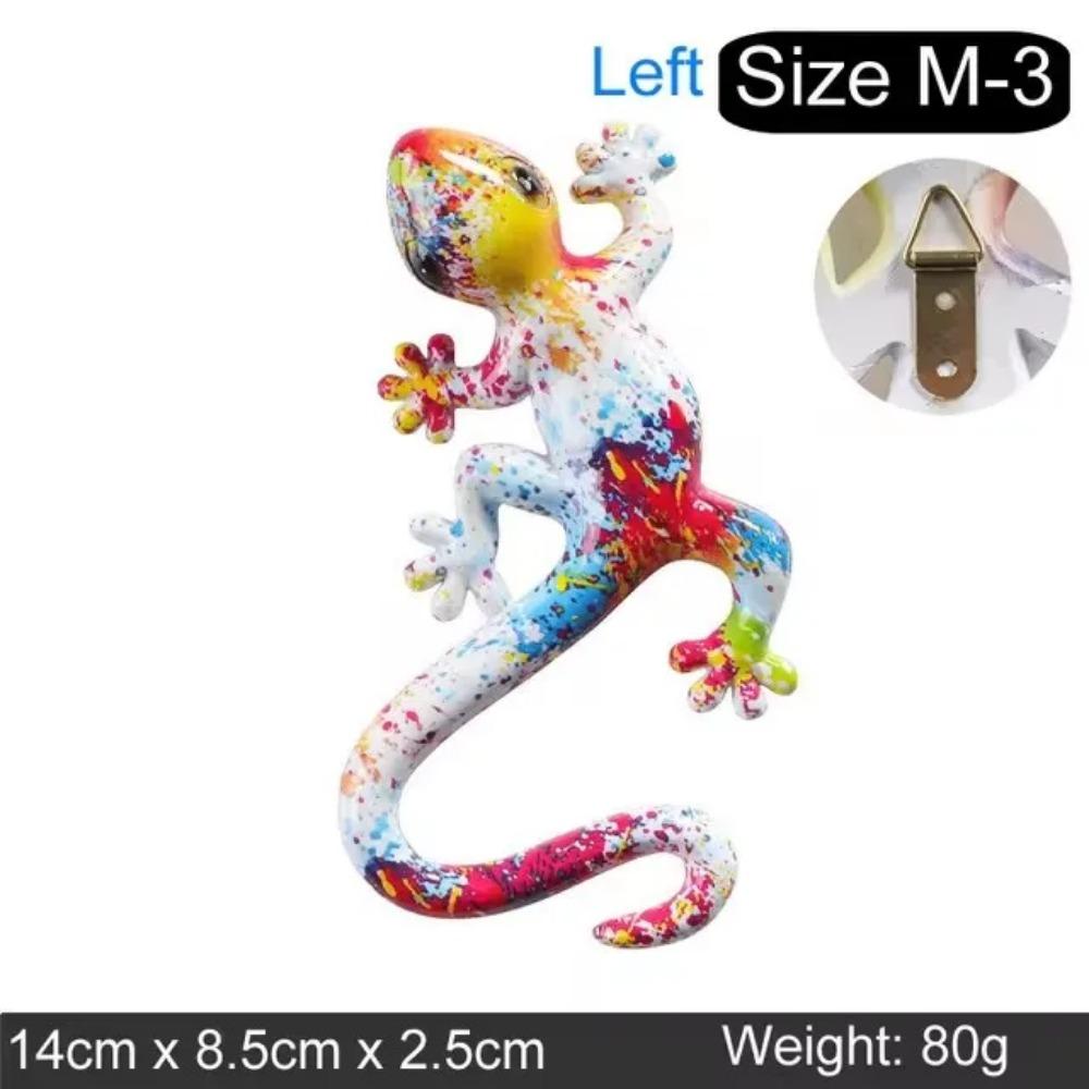 Creative Color House Lizard Statue Figurine Resin Sculpture Cabinet Wall Hang Home Office Bar Store Decoration Ornament Crafts