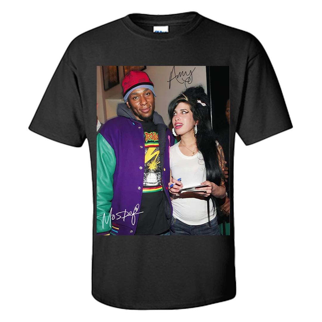 Футболка Amy Winehouse Подписанный Репринт Mos Def X Amy Winehouse Размер S-XXXL 4XL