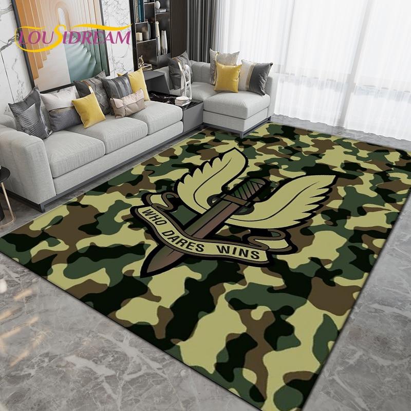 Vojenské maskovací koberce Navy Skull do obývacího pokoje Ložnice, venkovní kempingové koberečky, rohožky do kuchyně koupelna protiskluzové podlahové rohože