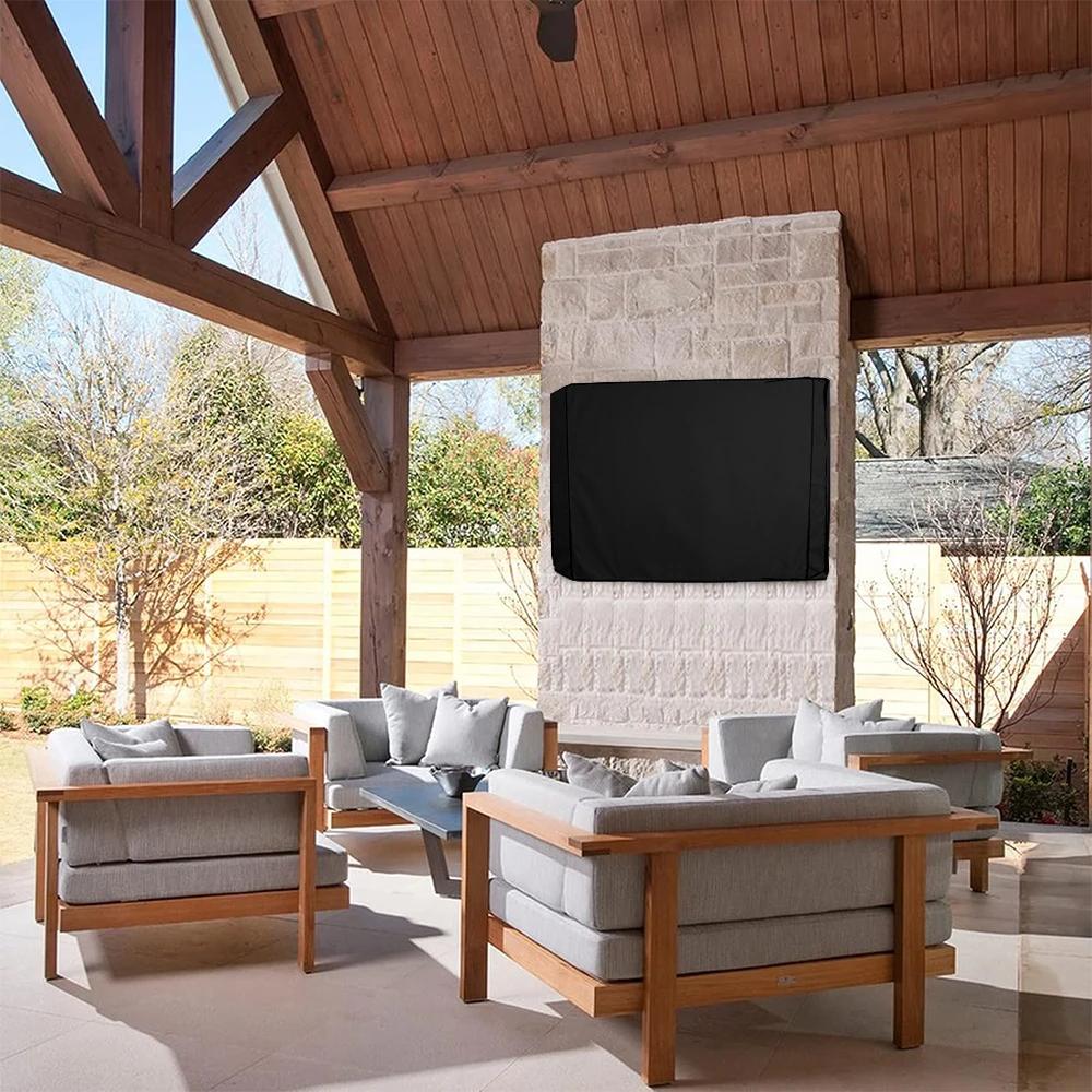Outdoor TV Cover 32" 40" 46" 50" Protect TV Screen For Garden Patio Weatherproof Resistant Protect Bag