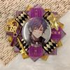 G triger Antique style Ita rosette badge 57mm 58mm Ita bag decoration Handmade rosette Ribbon purple