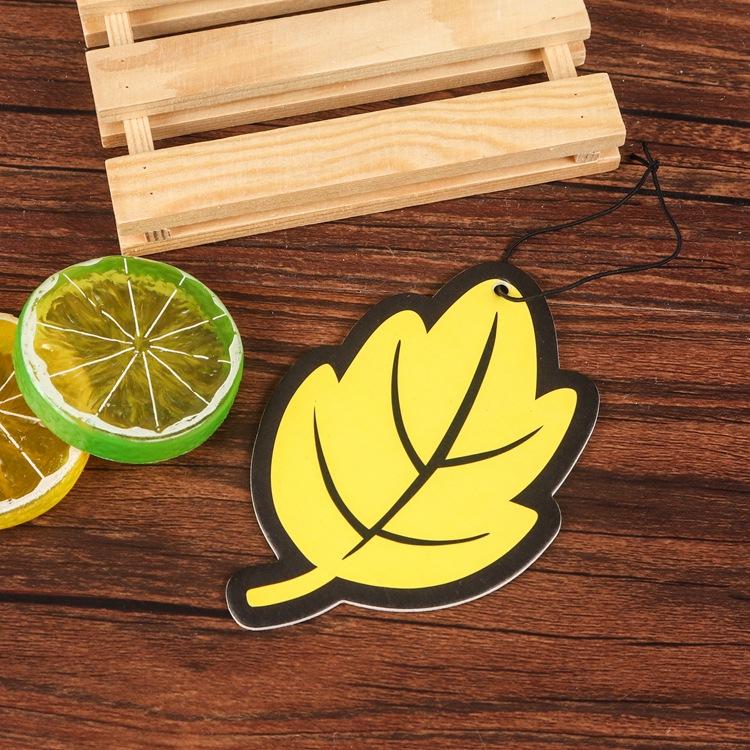 6PCS Car Air Freshener Natural Scented Tea Paper Auto Hanging Vanilla Perfume Fragrance Leaf Shape Car Accessories Interior