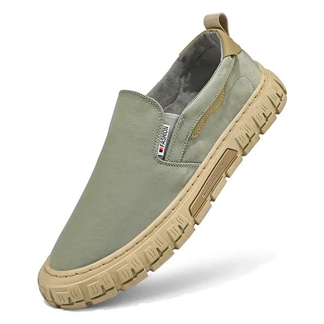 

Модные мужские парусиновые кроссовки Ice Silk мужские мокасины ленивые туфли дышащие нескользящие плоские удобные кроссовки для ходьбы на открытом воздухе Tenis Hombres 39 зелёный