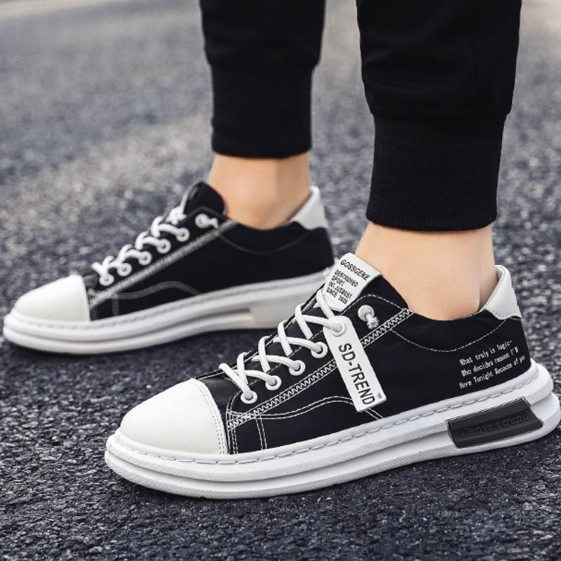 Fashion Men's Canvas Shoes Summer Breathable Men's Comfortable Sneakers Lace-up Lightweignewht Versatile Walking Vsulcanize Shoe