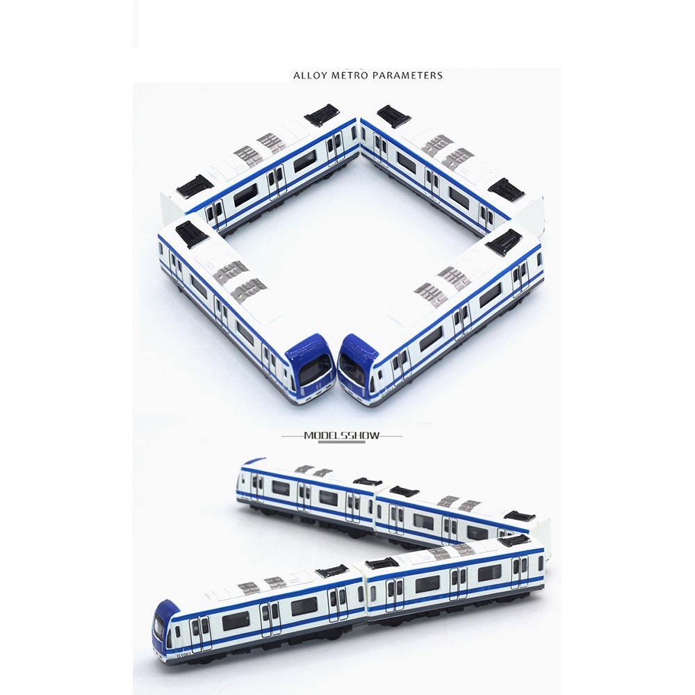 1/64 Scale Train Model, 4 Urban Rail Subway Alloy Train Cars, Alloy Subway Model, Subway/car Model