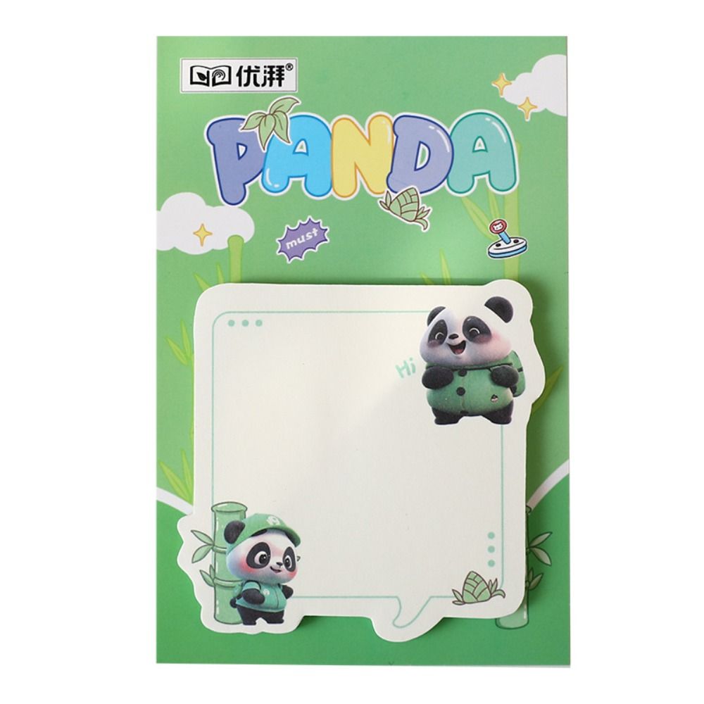 8Pcs Thickened Panda Sticky Notes 4 Model Square Memo Pad Self-Adhesive Memo Student
