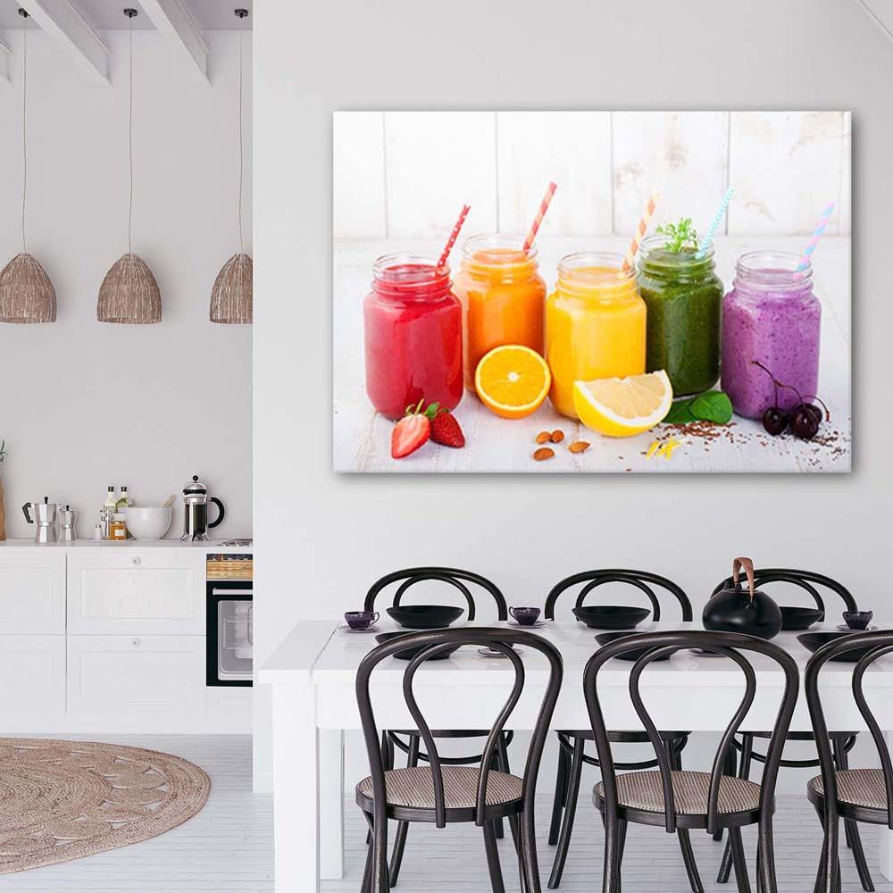 Canvas Print, Healthy Fruit Cocktails