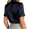 Ladies Satin Bow Short-sleeved Shirt