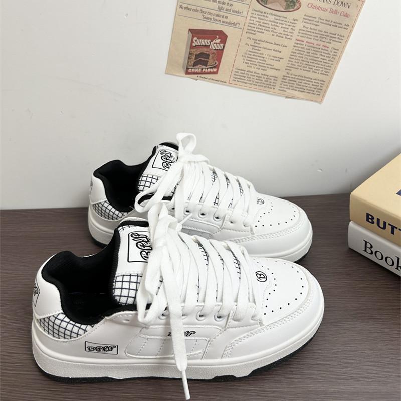 

ins Guochao niche gray bread shoes men s and women s chic versatile couple white shoes casual sports skateboard shoes 44