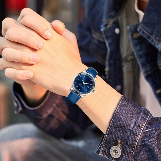 Men Watch Waterproof Design Simple Dial Calendar Function Business Casual Watch Casual Occasion Timepiece