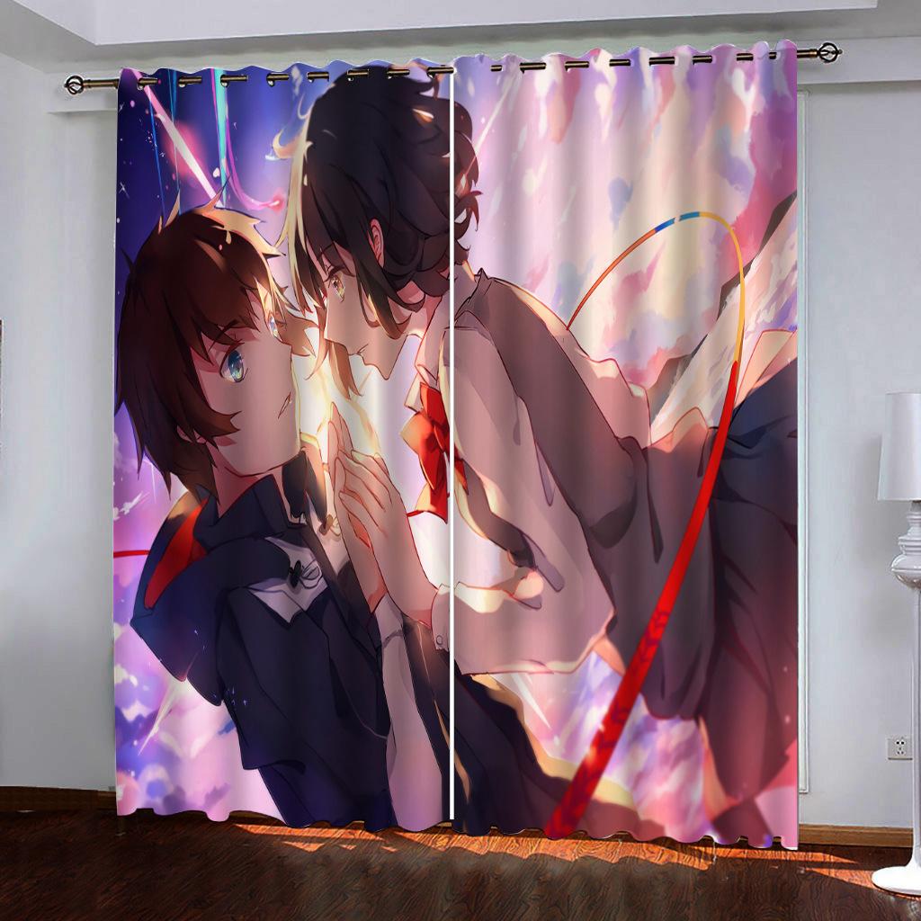 High-Density Blackout Curtains Cartoon Curtains Shinkai Makoto Your Name Aesthetic Digital Printing Curtains