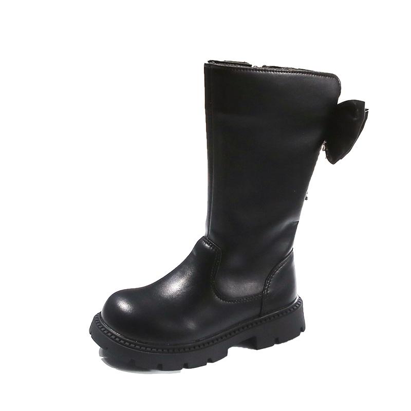 Szykowne Eleganckie Dziewczęce Buty na Platformie Kokarda Wszechstronne Dziecięce Buty Modowe Casualowy Trend Dzieci Księżniczka Czarne Klasyczne Buty Nowe