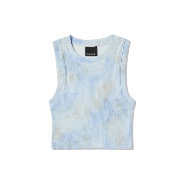 Baekssi Tiedye Ribbed Sleeveless Top_Blue Free